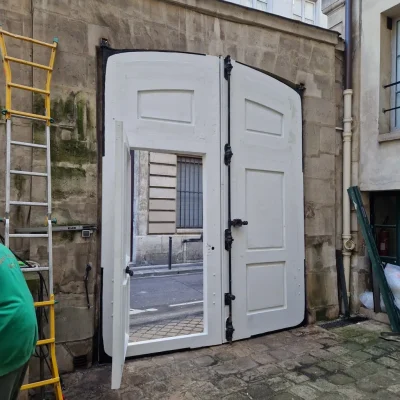 porte cochère paris réalisation menuiserie msf